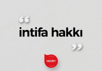 İntifa Hakkı Nedir?